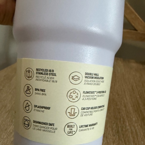 Stanley Quencher H20 Straw Tumbler 30oz Dew Drop Blue Periwinkle Purple NEW!! - Picture 6 of 10